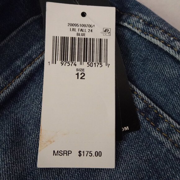 Ralph Lauren High Rise Jeans Women's Size 12 Blue Denim Flared Casual - Picture 7 of 10